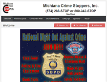 Tablet Screenshot of michianacrimestoppers.com